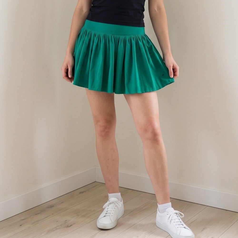 Lululemon Varsity High-Rise Pleated Tennis Skirt Cascadia Green Womens 6 Skort